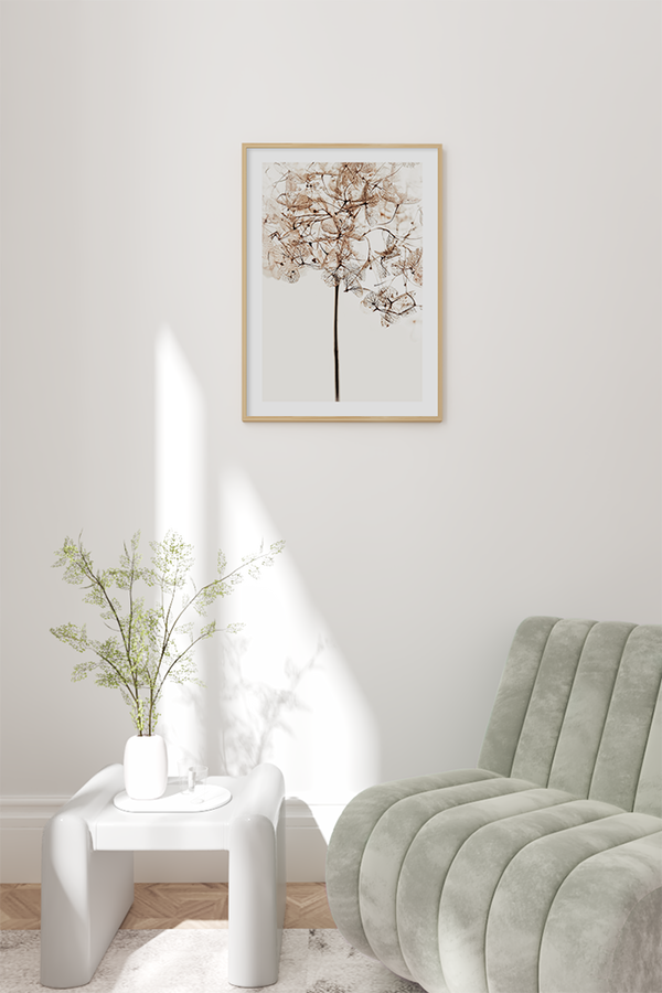 Brown Dry Leaves Poster