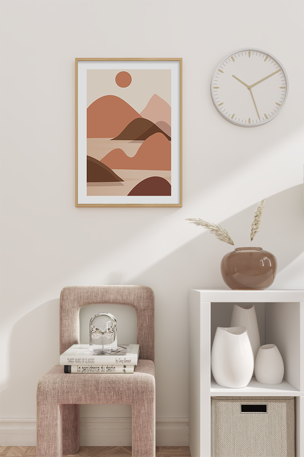 Abstract Mountain Hills Poster