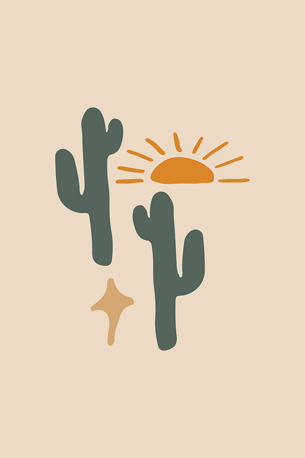 Cactus Illustration Poster