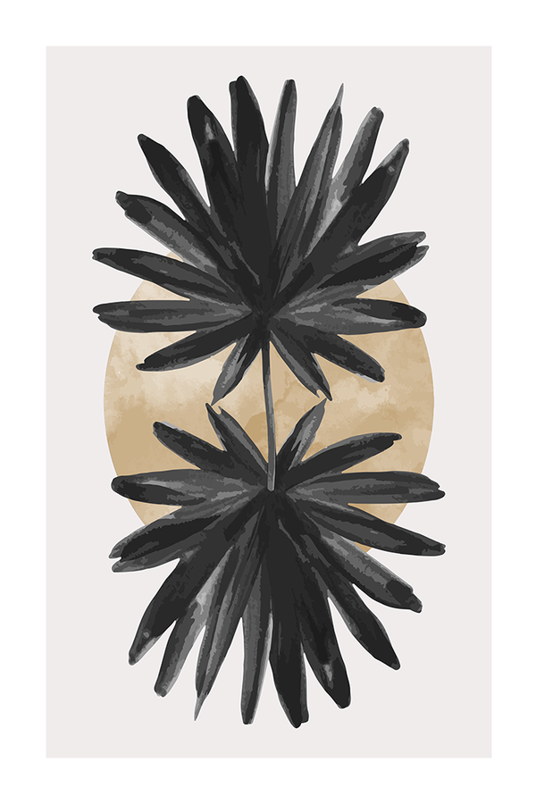 Two Black Leaves Poster