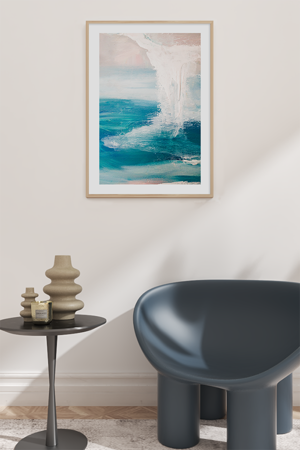 Azure Abstract Art Poster