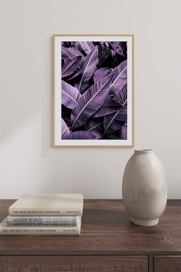 Purple Calathea Leaves Poster