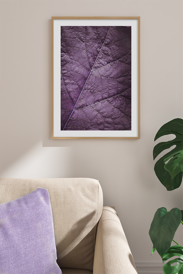 Purple Leaf Vein Poster