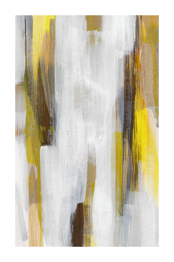 Yellow Beige Abstract Poster