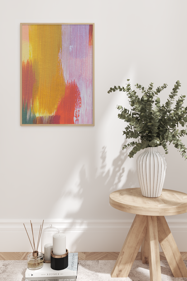 Yellow Orange Purple Painting Poster