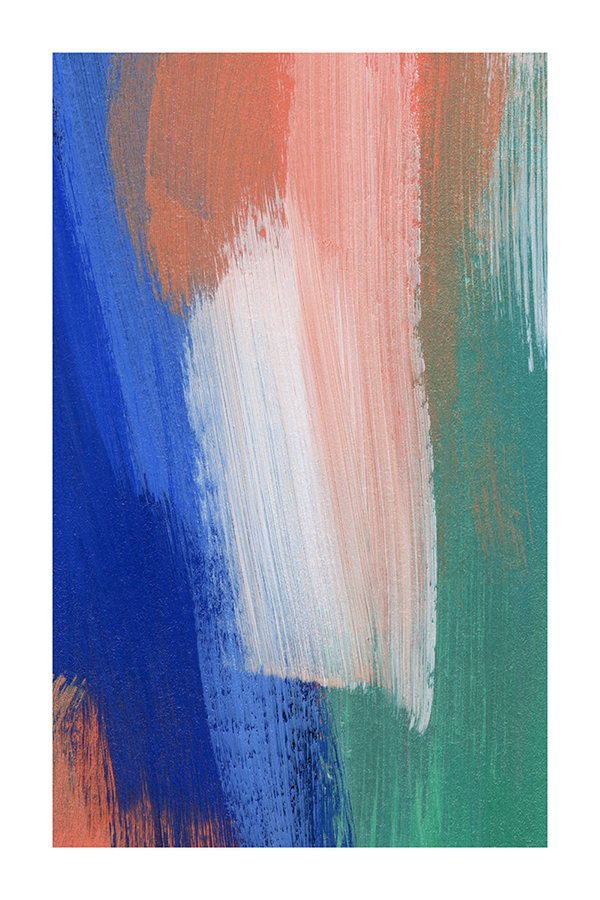 Blue Orange Green Abstract