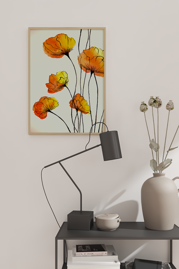 Abstract Carnation Poster