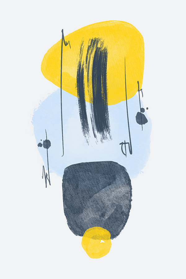 Abstract Yellow Shape Poster