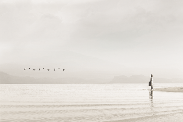 Seaside Woman Poster