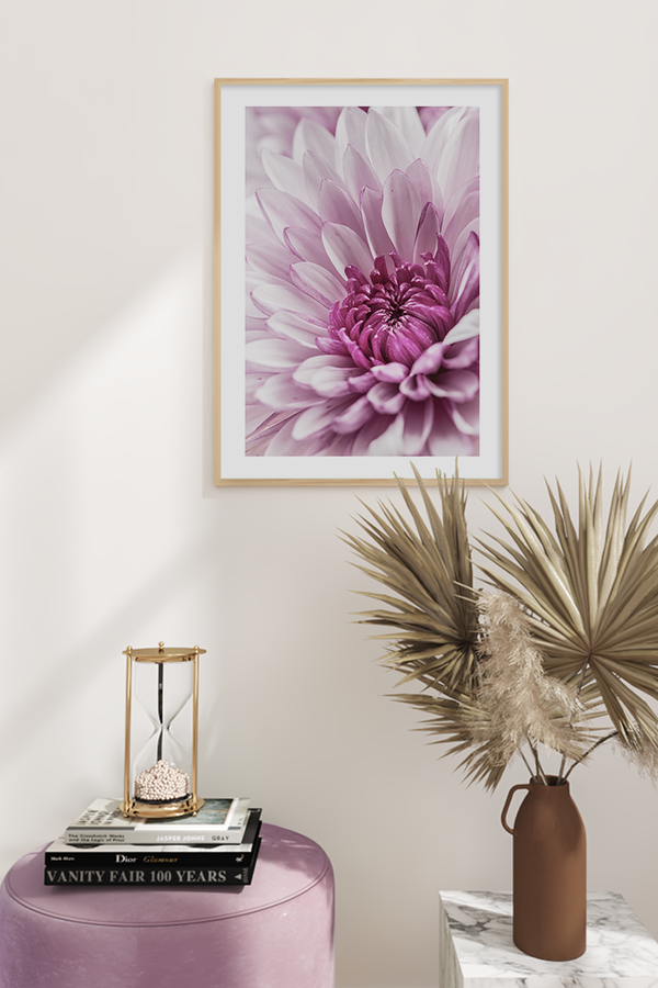 Purple Dahlia Detail Poster