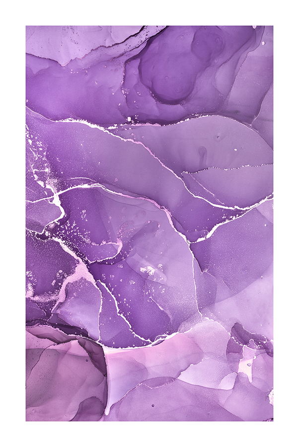 Purple Marble Fluid Poster