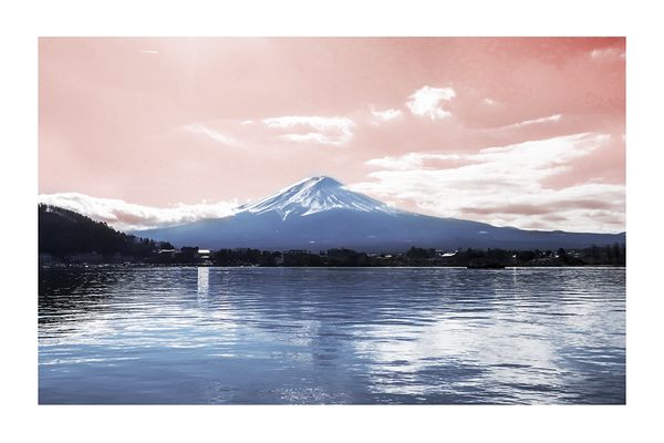 Blue Fuji Mountain Poster