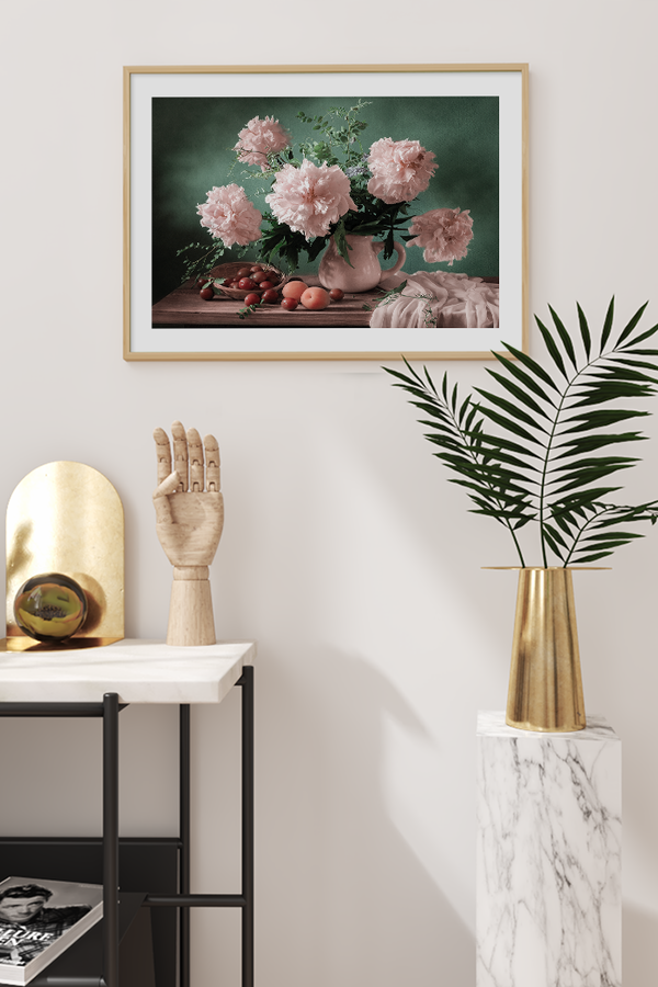 Pink Flower Arrangement Poster