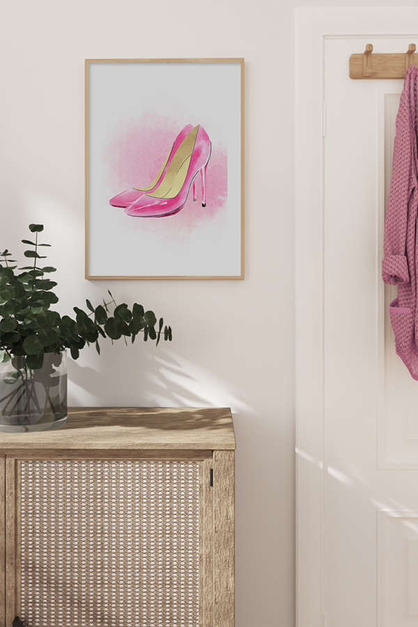 Pink High Heel Poster