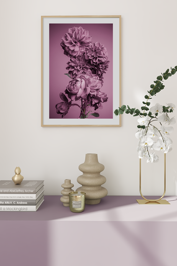 Vintage Purple Flowers Poster