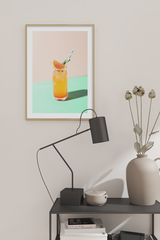 Icy Orange Drink Poster