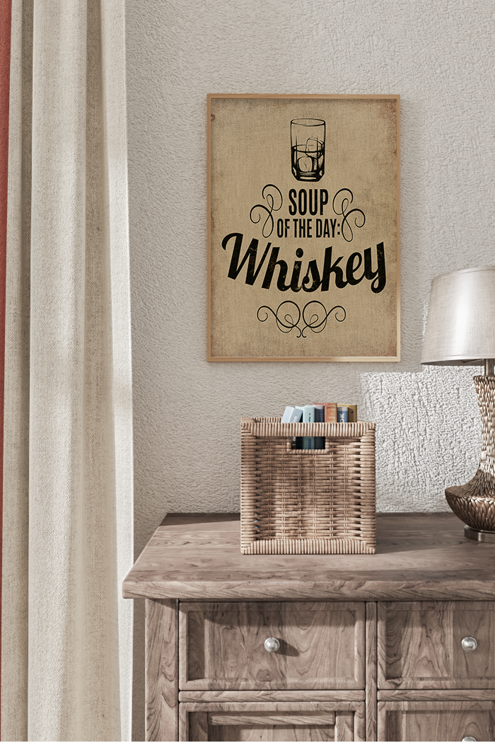 Retro Whiskey Sign Poster