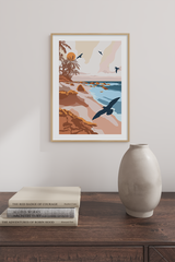 Beach Illustration Poster