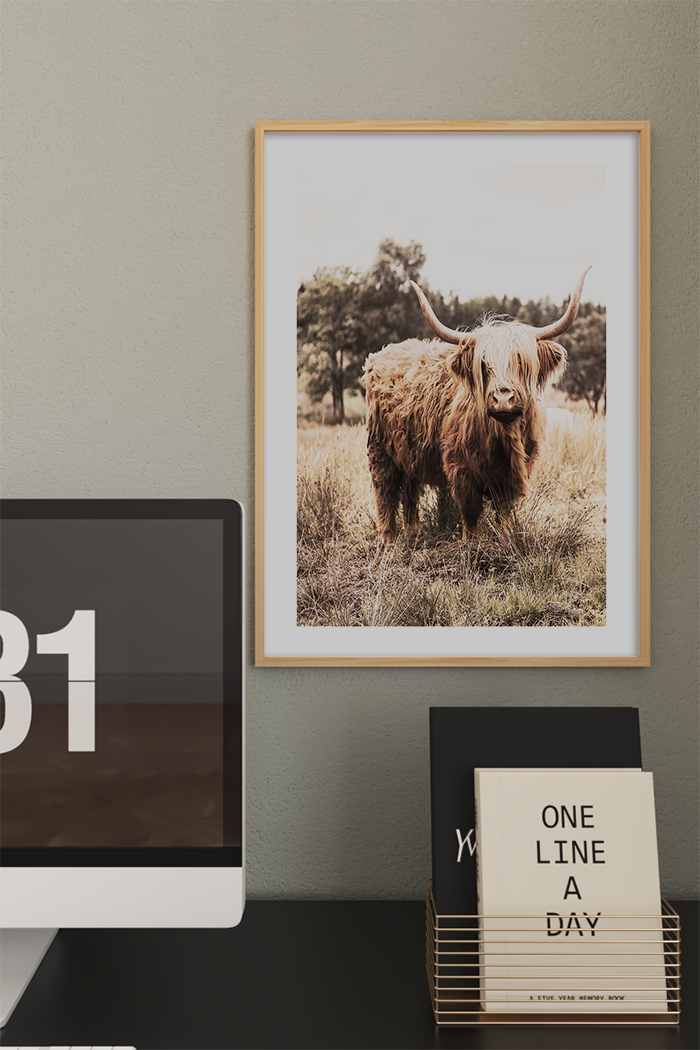 Wild Highland Cow Poster No.3