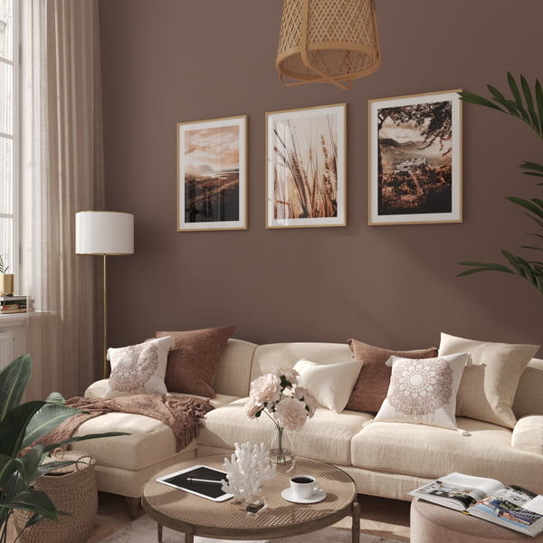 Apartment Living Room Decor Ideas Modern Wall Art Nature Photography Brown Inspiration